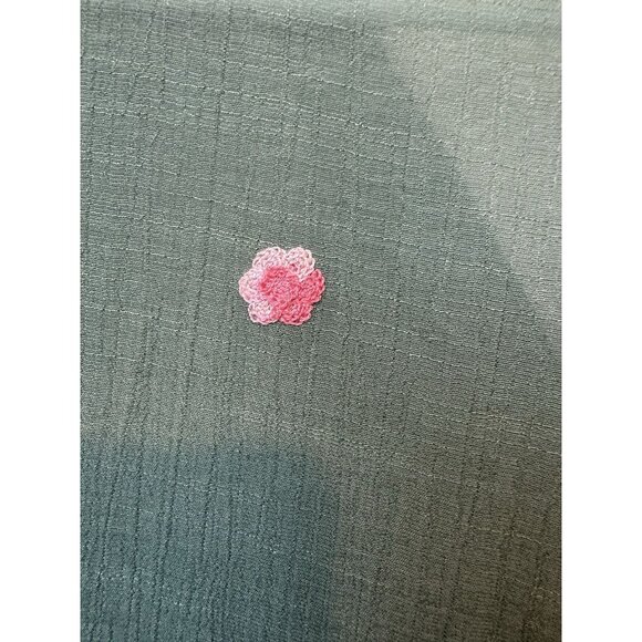 Anthropologie Fig & Flower Green Tiered Embroidered Maxi Dress L Whimsical Boho - Picture 7 of 7